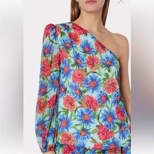 LEAVING CLOSET!! Accepting almost any offer! NWT - MILLY ONE SHOULDER FLORAL TOP